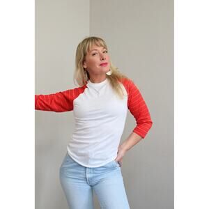 1970's Deadstock Vintage Sasson Paper Thin Raglan Shirt ~ Women's XS SM MD